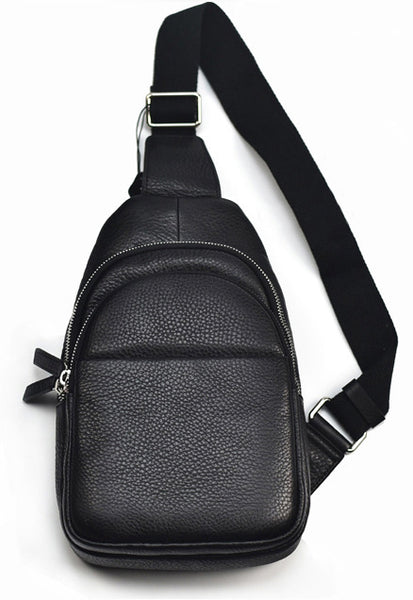 台灣李記皮具 李記 原創真皮手工 胸包 黑漆單肩包 96160-18 頭層牛皮包包 皮革 原創手工真皮 皮件