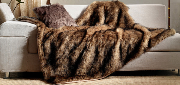 Faux Fur Animalistic Blanket