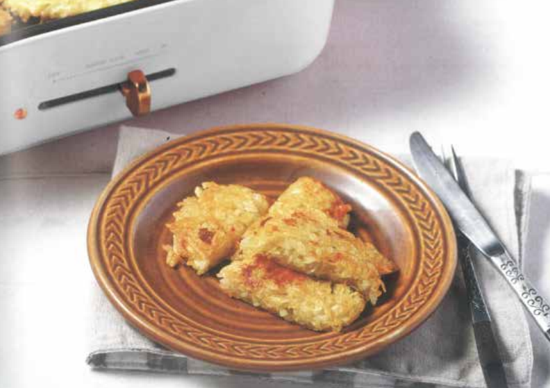 French Spicy Potato Pancakes Food Party 3 in 1 Electric  Skillet, Saucepan, and Steamer