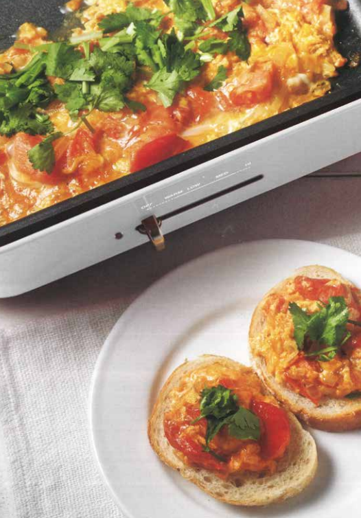 Moroccan Style Egg Toast Food Party 3 in 1 Electric Skillet, Saucepan, and Steamer