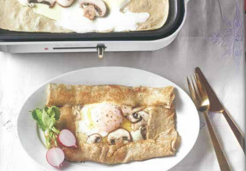 Savory Buckwheat Crepes Food Party 3 in 1 Electric  Skillet, Saucepan, and Steamer