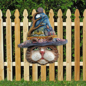 Cat Mask Wooden Door Hanger