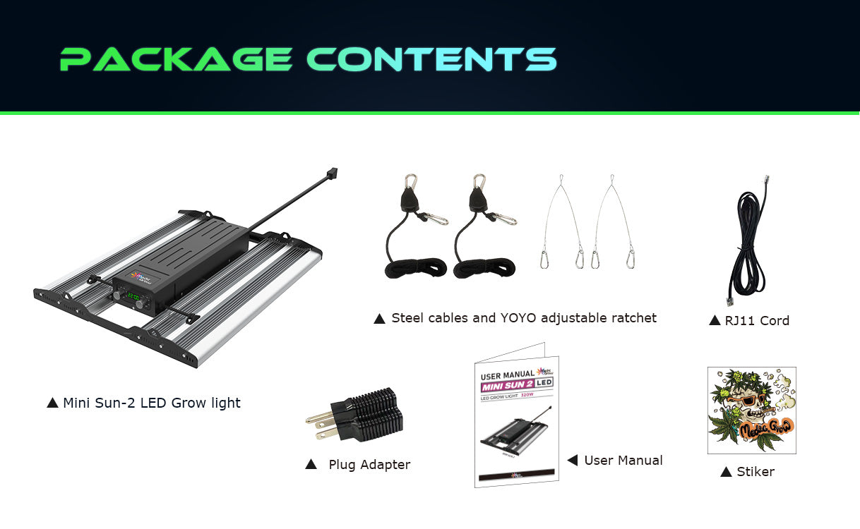 MINI SUN-2 Compact Full Cycle LED Grow Light Package