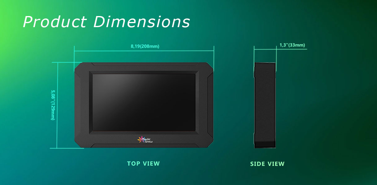 Medic Grow TSC-2 LED Grow Light Controller Dimension