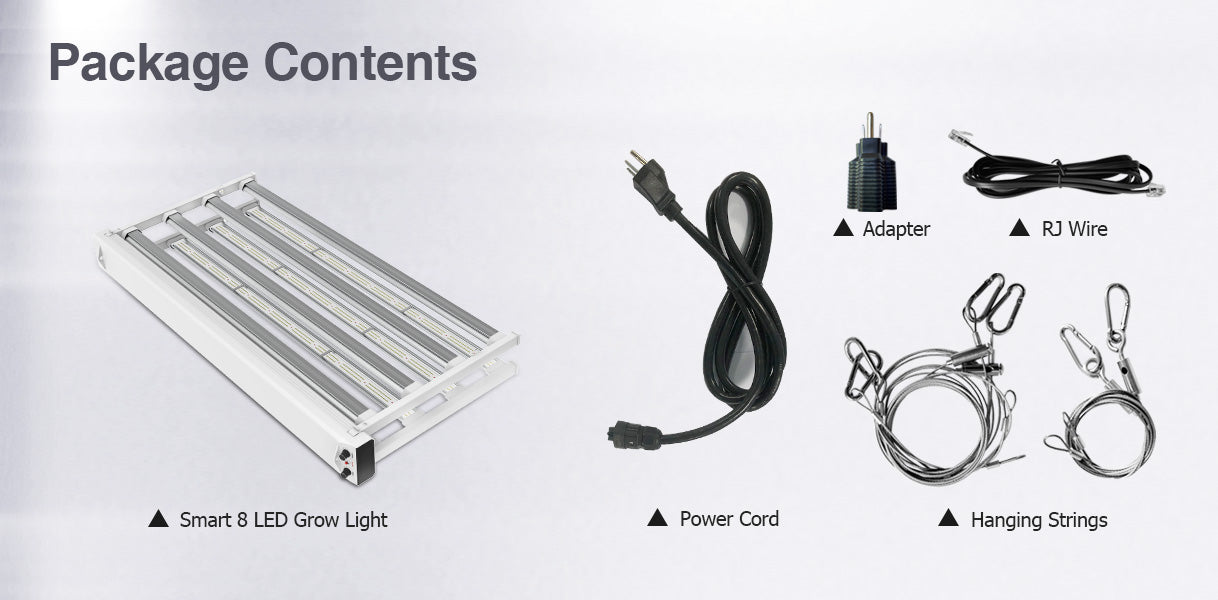 Smart 8 LED Grow Light Package