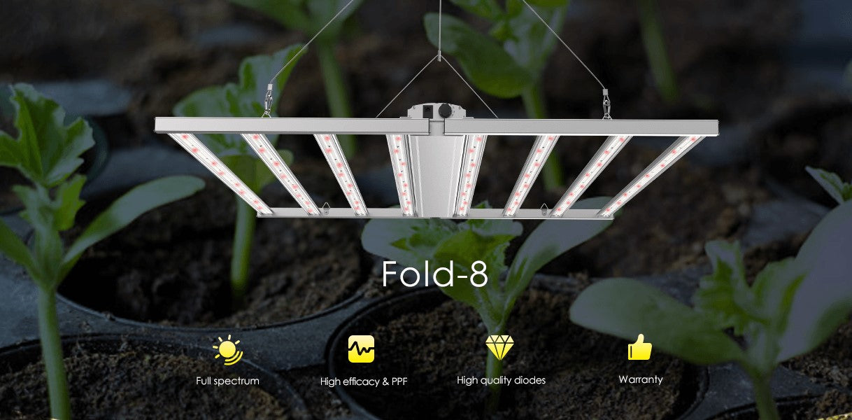 fold 8 full spectrum grow light