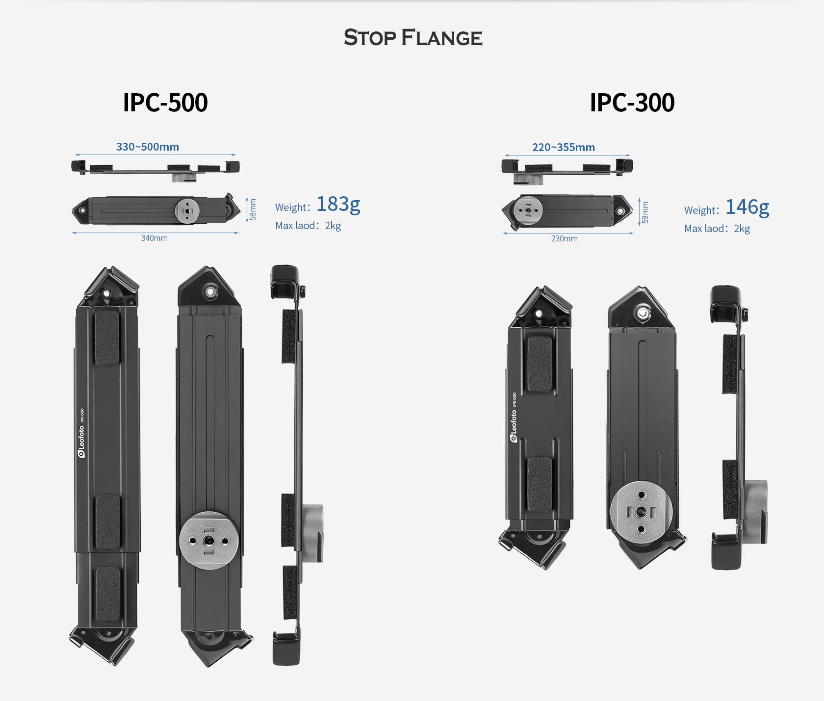Leofoto IPC-300 / IPC-500 Adjustable Tablet Clamp for Tripod Mount Up To  14