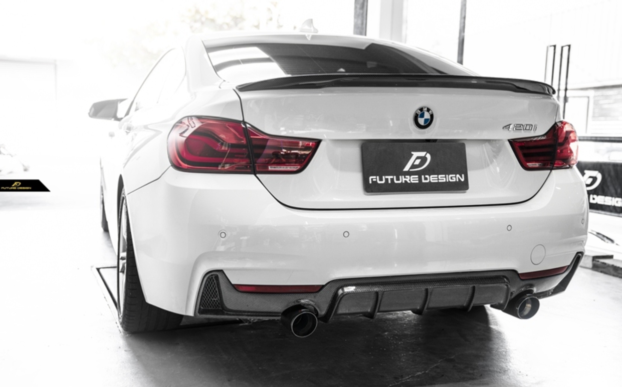 Future Design Carbon M Performance Dual Exit Carbon Fiber Rear Diffuser for BMW 4 Series F32 F33 F36