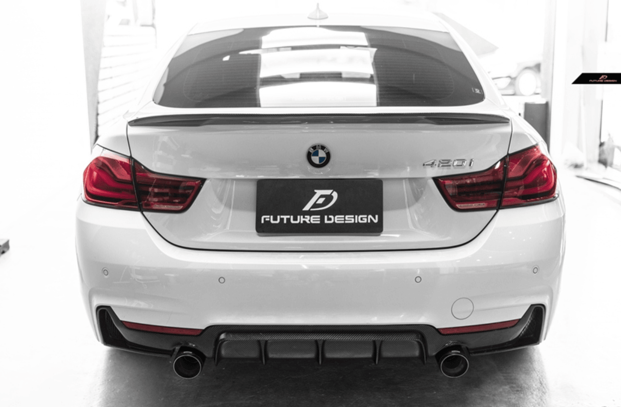 Future Design Carbon M Performance Dual Exit Carbon Fiber Rear Diffuser for BMW 4 Series F32 F33 F36