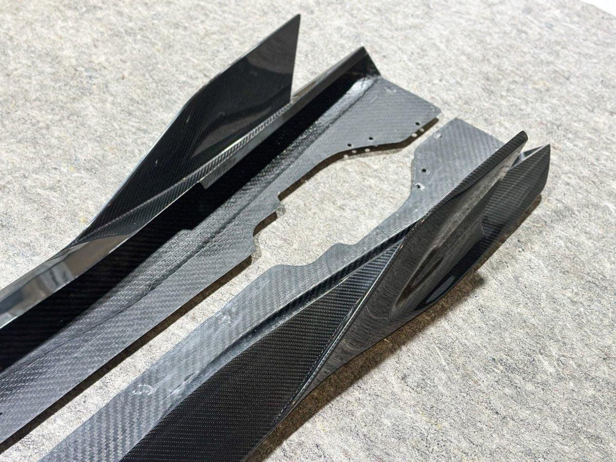 Aero Republic Pre-preg Carbon Fiber Side Skirts AD Style for Corvette C8 2020-ON