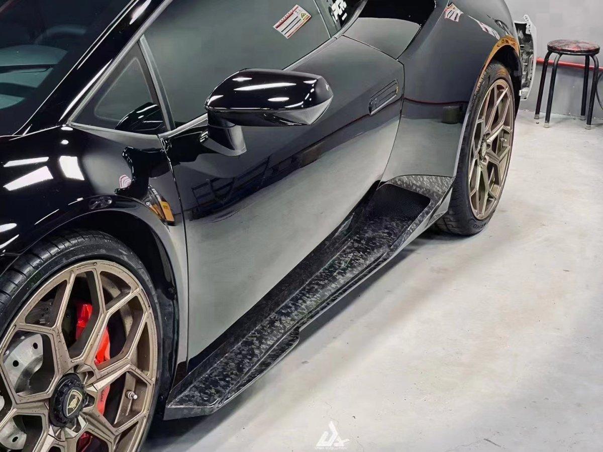 Aero Republic V Style Carbon Fiber Side Skirts Replacement For Lamborghini Huracan LP580 LP610