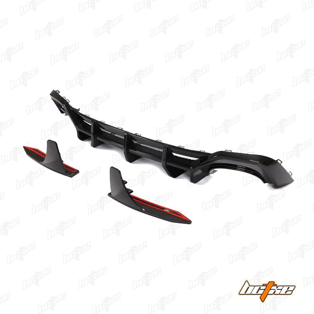 BCTXE Carbon Fiber Rear Diffuser & Rear Canards for Audi RS7 C8 2020-ON