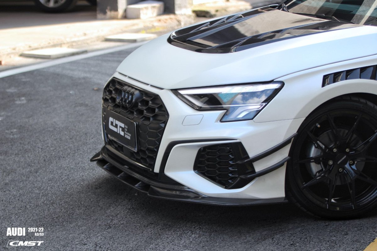 CMST Tuning Carbon Fiber Front Bumper Canards for Audi S3 A3 8Y 2021-ON