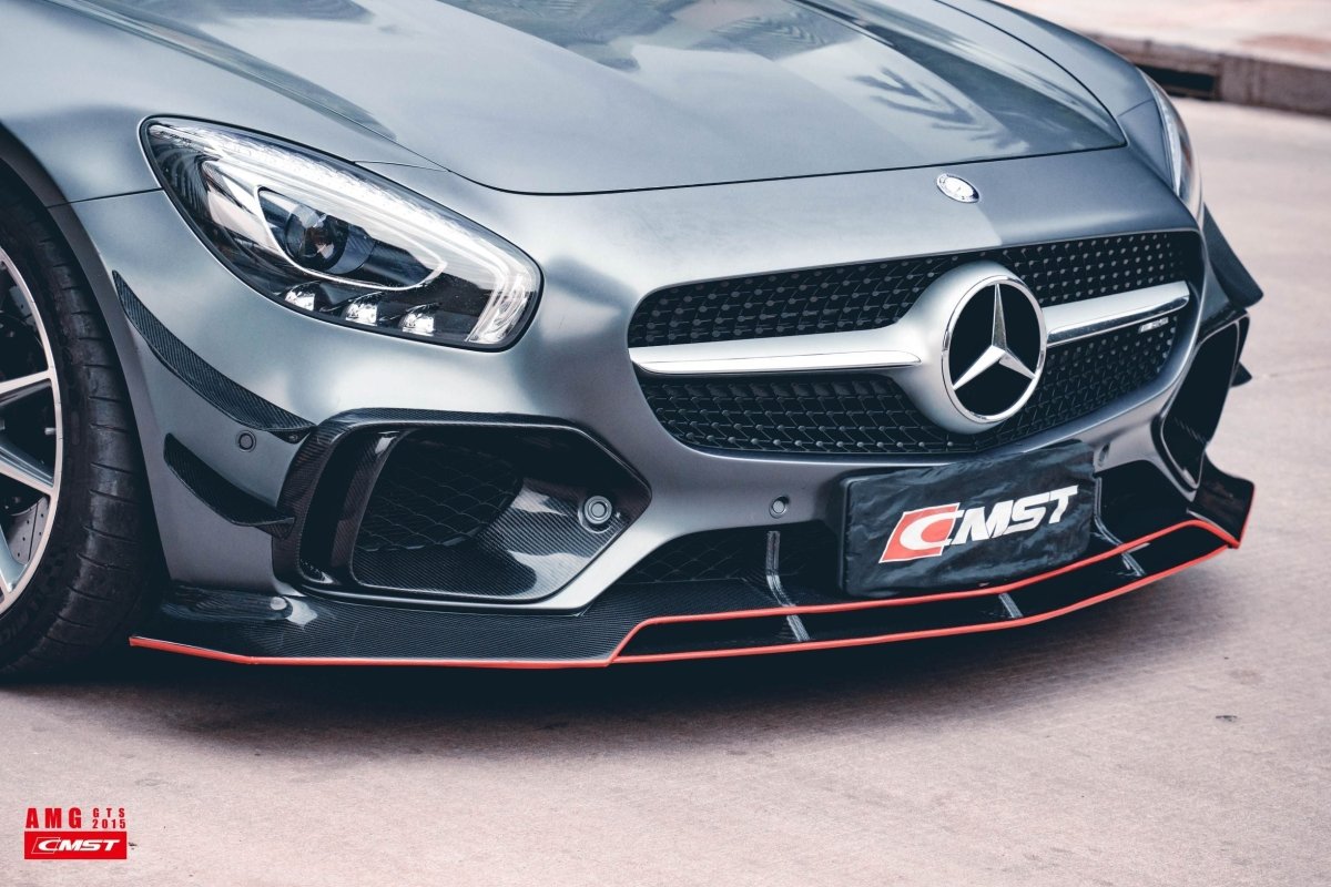 CMST Tuning Carbon Fiber Front Bumper Canards for Mercedes Benz C190 AMG GT GTS 2015-2017