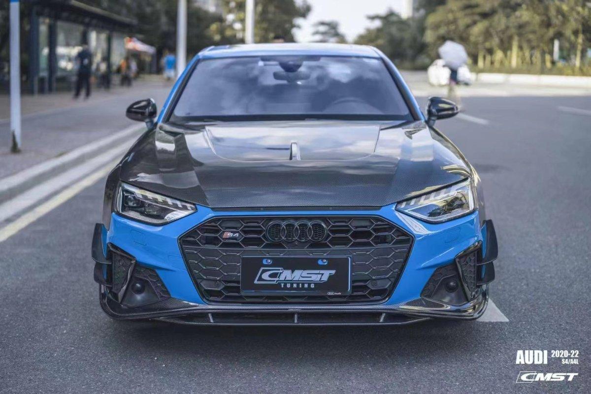 CMST Tuning Carbon Fiber Front Lip Splitter for Audi S4 & A4 S-line 2020-ON B9.5