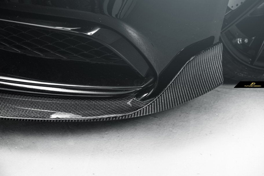 Future Design Carbon B Style Carbon Fiber Front Lip for W205 C63 C63S AMG Sedan Coupe 2015-2021