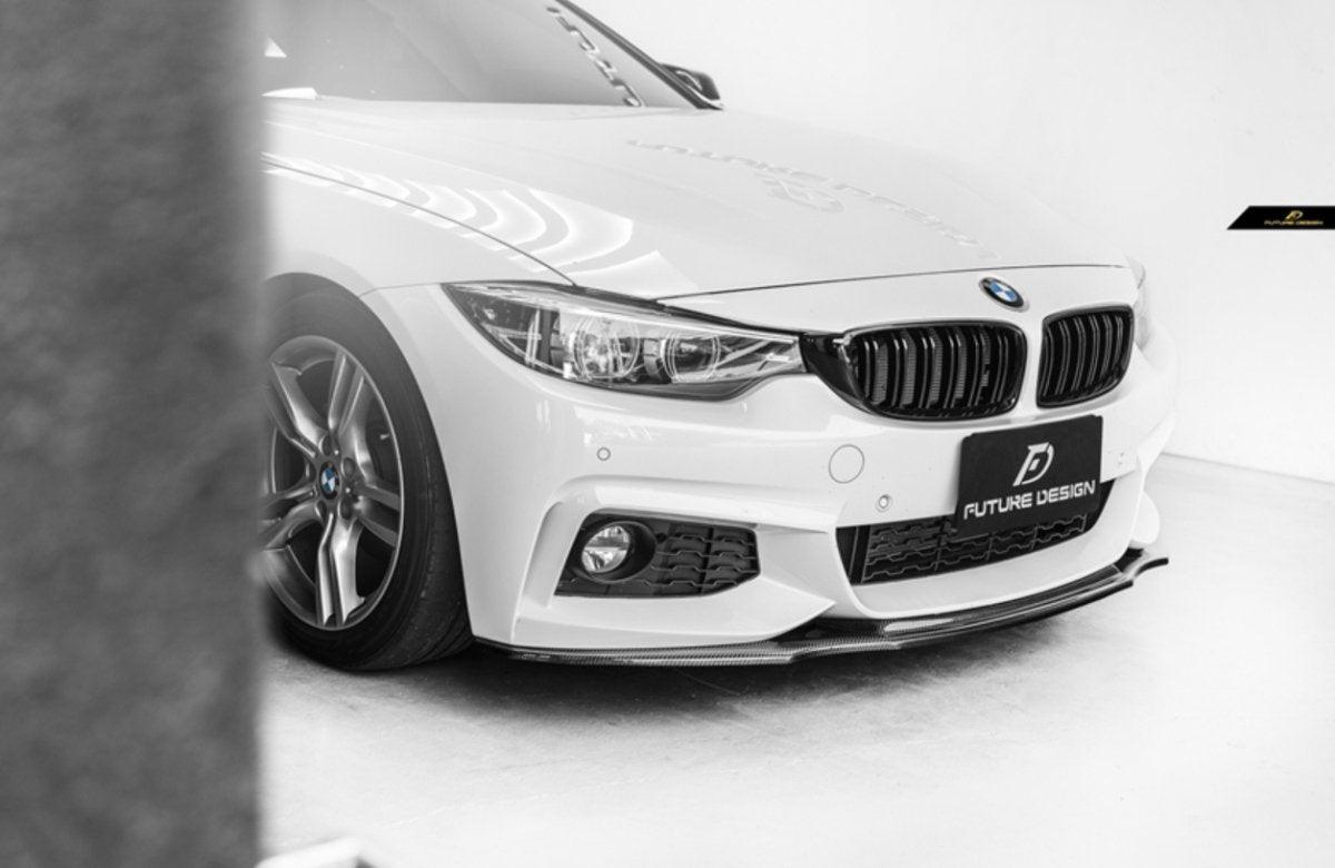 Future Design Carbon Carbon Fiber Front Lip Ver.4 for BMW 4 Series F32 F33 F36