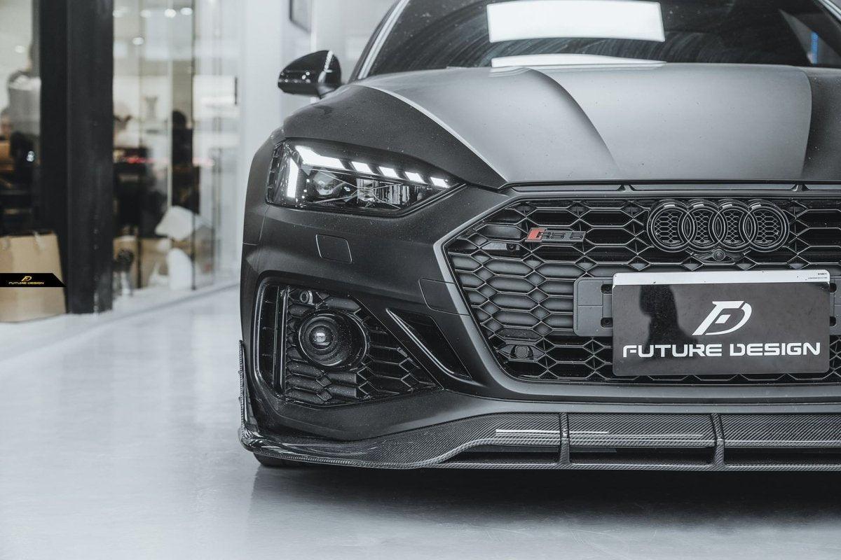 Future Design Carbon Fiber FRONT GRILL SIDE OVERLAY TRIM - 