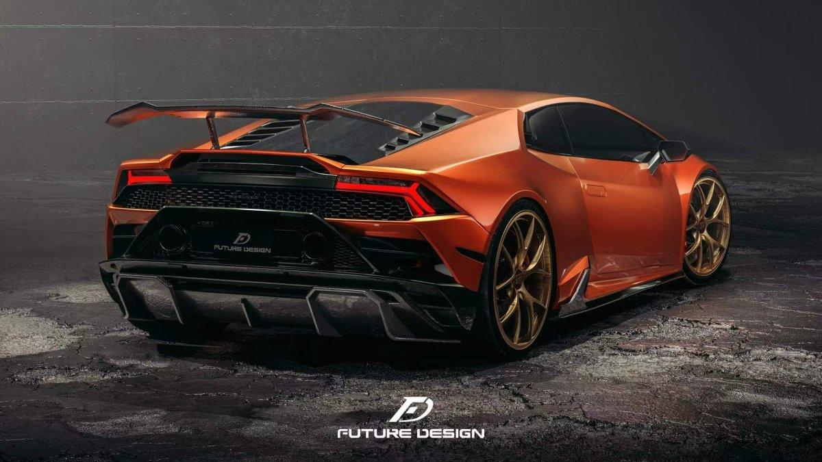 Future Design FD Carbon Fiber REAR DIFFUSER for Lamborghini Huracan EVO