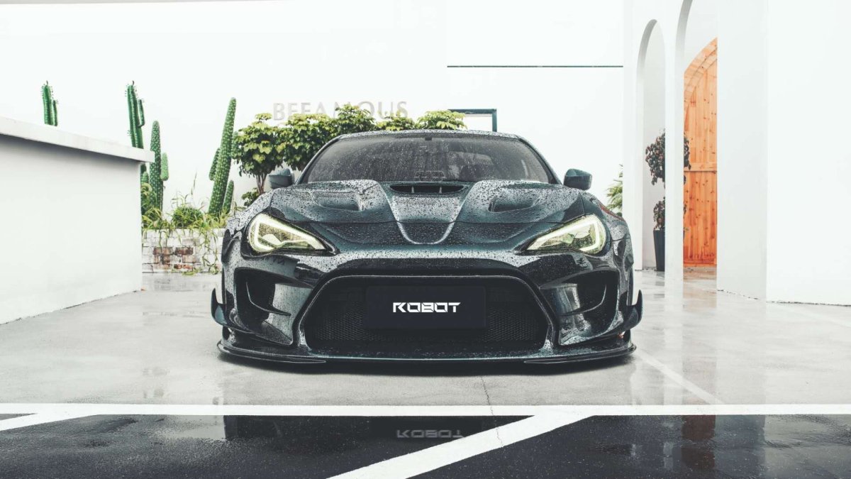 ROBOT CRAFTSMAN Carbon Fiber Front Bumper Canards For Toyota 86 Subaru BRZ Scion FR-S