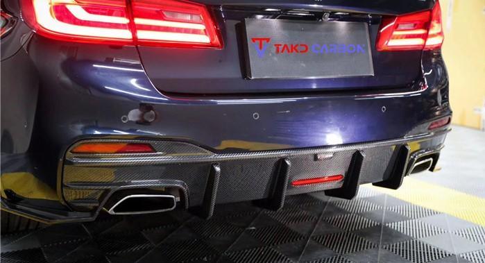 TAKD Carbon Fiber Rear Diffuser & Canards for BMW 5 series M550 540 530 G30 Pre-LCI