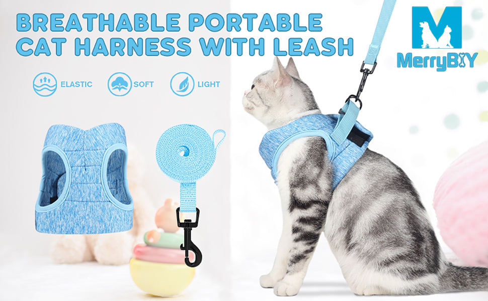 Cat Harness and Leash Set for Walking 360°