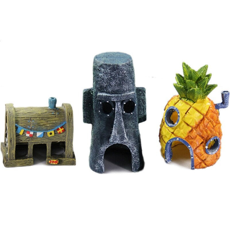 Vivid Cute Pineapple Simulations Ornament For Aquarium