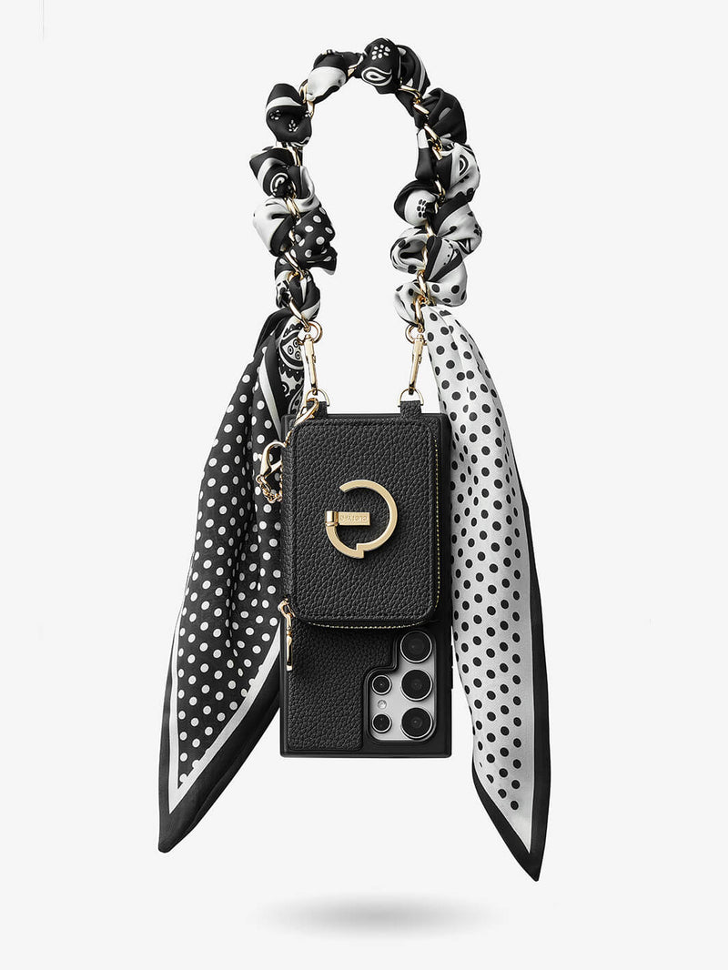 Silk Flair Set- Samsung Lychee Detachable Wristlet Wallet Phone Case with E-Stand-Mobile Phone Cases-WRISTBAND & PHONE POUCH-Peach Pink-Samsung S25 Ultra-Custype