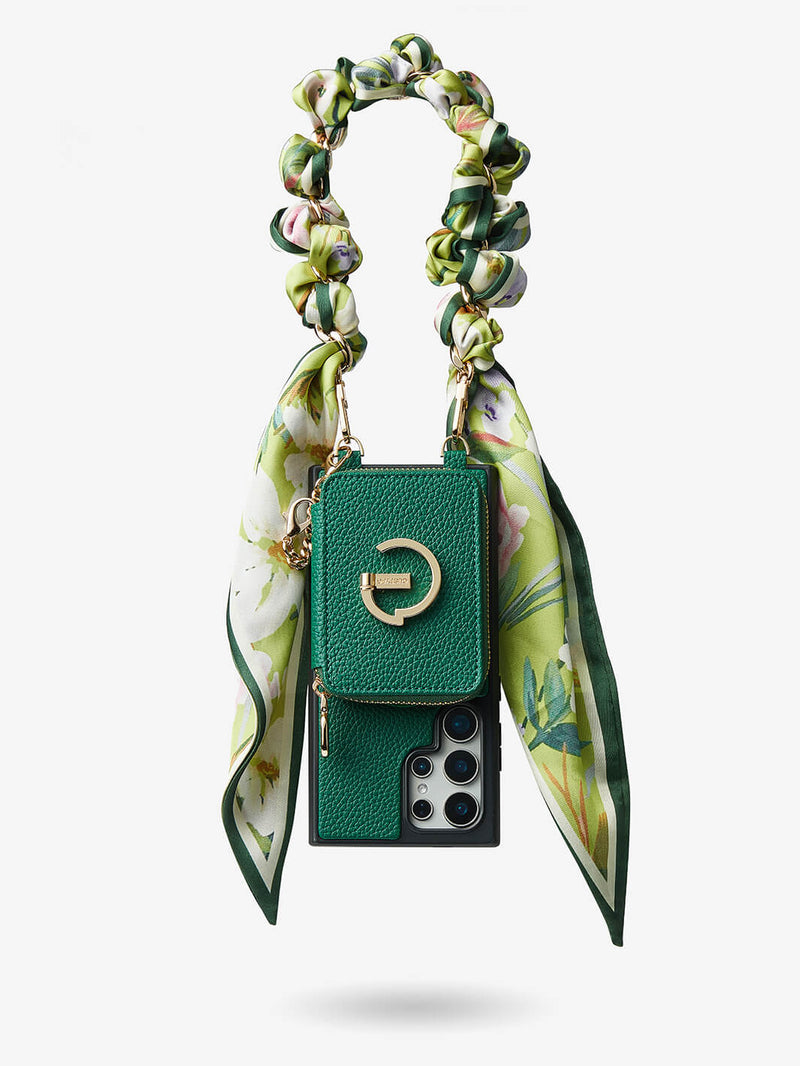 Silk Flair Set- Samsung Lychee Detachable Wristlet Wallet Phone Case with E-Stand-Mobile Phone Cases-WRISTBAND & PHONE POUCH-Peach Pink-Samsung S25 Ultra-Custype