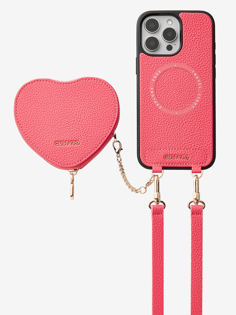 unique iphone cases zipper heart pouch 
Pink
