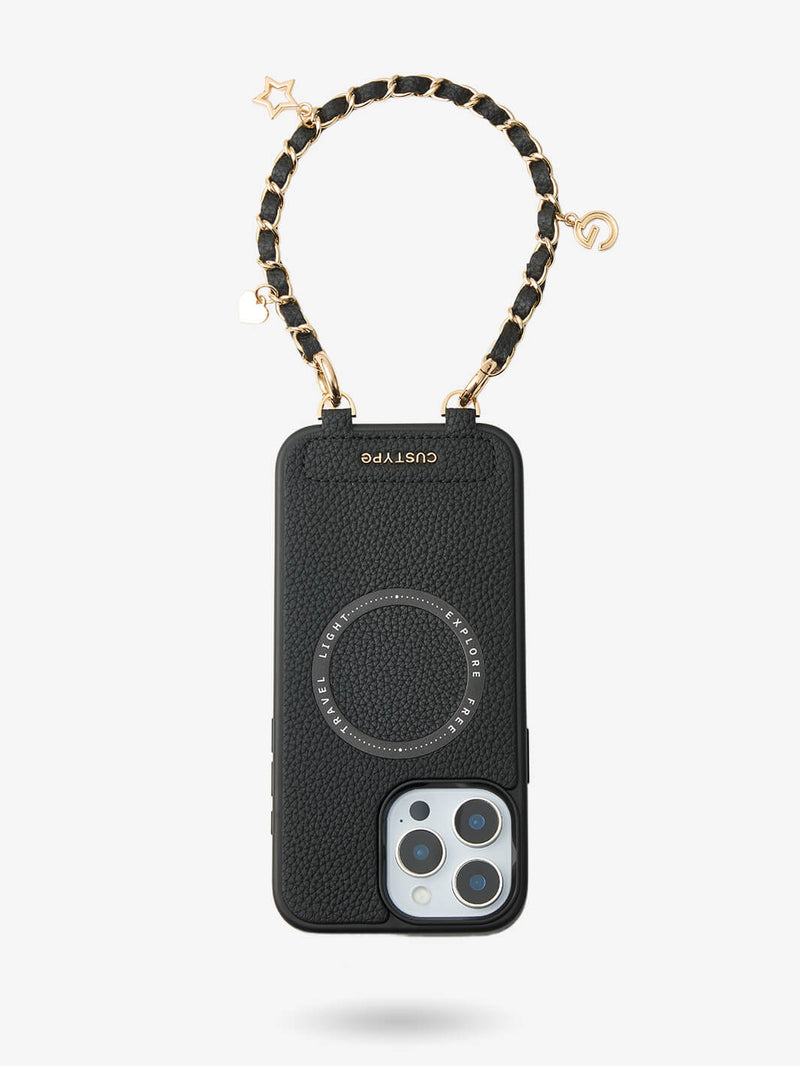 Minimal Style Kit- Magnetic Phone Case with Elegant Wristlet-Mobile Phone Cases-WRISTBAND & PHONE POUCH-Custype