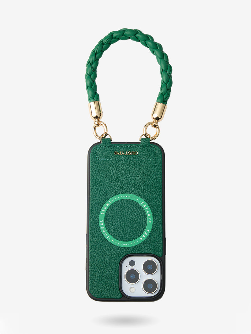 Minimal Style Kit- MagSafe Compatible Case with Rope Wrist Strap-Mobile Phone Cases-WRISTBAND & PHONE POUCH-Beige-iPhone 16 Pro Max-Custype