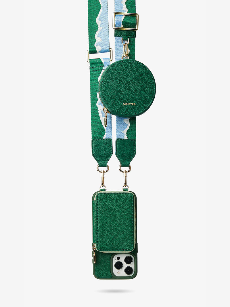 Vivid Kit- Webbing Crossbody Phone Case Round Pouch Set-Mobile Phone Cases-Custype