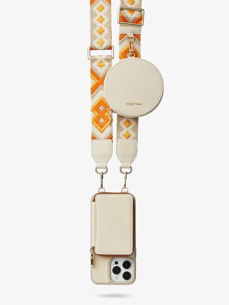 Vivid Kit- Webbing Crossbody Phone Case Round Pouch Set-Mobile Phone Cases-Custype