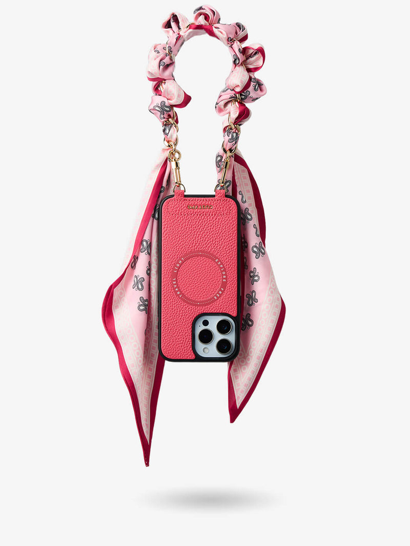 Minimal Style Kit- Silk Wristlet Phone Case for Wireless Charging-Mobile Phone Cases-WRISTBAND & PHONE POUCH-Blue-iPhone 16 Pro Max-Custype