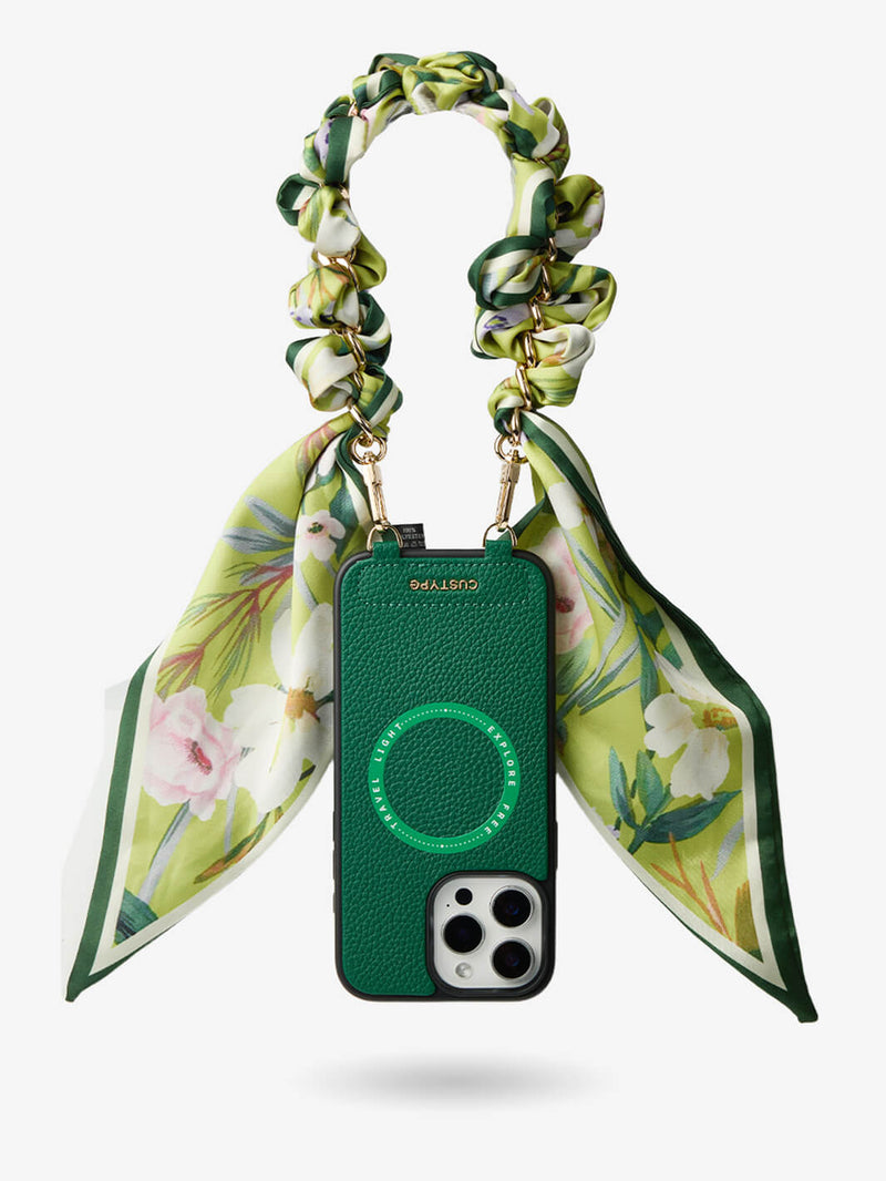 Minimal Style Kit- Silk Wristlet Phone Case for Wireless Charging-Mobile Phone Cases-WRISTBAND & PHONE POUCH-Blue-iPhone 16 Pro Max-Custype