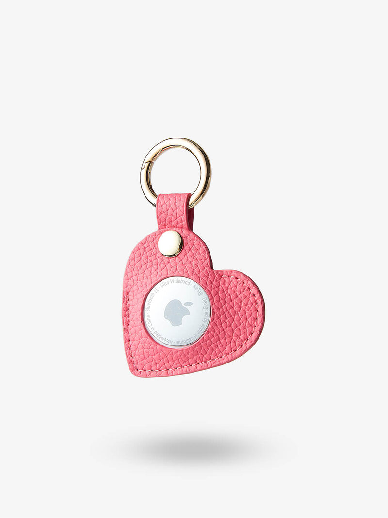 Heart AirTag Case-AirTag Case-Lychee Pattern Leather Mini Zip Pouch-Custype