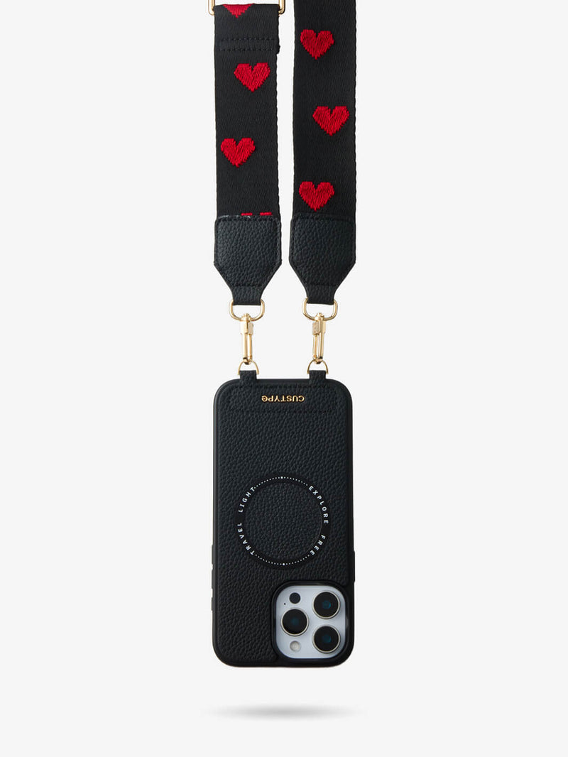 Sleek Design Kit- Webbing Crossbody Magnetic Phone Case-Mobile Phone Cases-DETACHABLE WALLET & ROUND POUCH-Peach Pink-iPhone 16 Pro Max-Custype