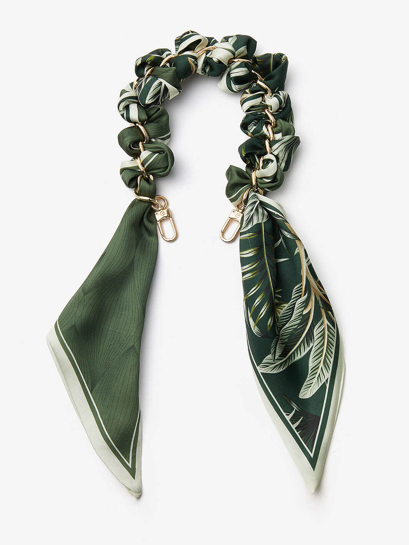 Silk Scarf Phone Case Wrist Strap-Mobile Phone Accessories-PHONE CASE ACCESSORIES-Beige-Flowers-Custype