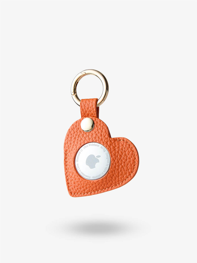 Heart AirTag Case-AirTag Case-Lychee Pattern Leather Mini Zip Pouch-Custype