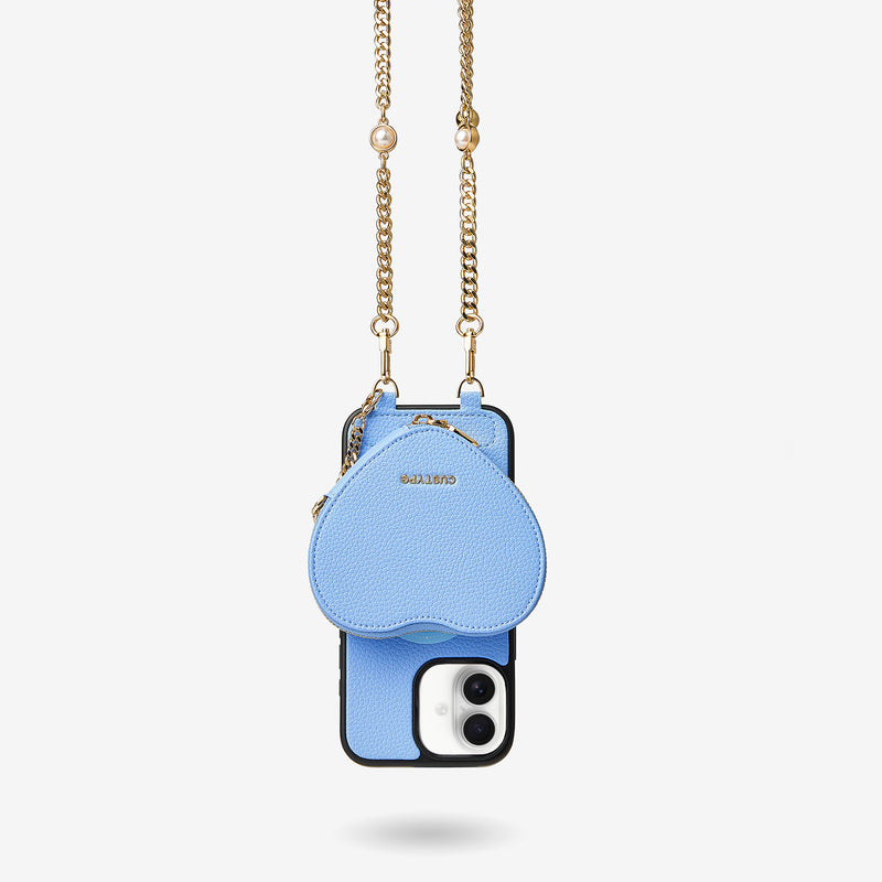 cell phone coverszipper heart pouchiPhone 16 Pro Max

