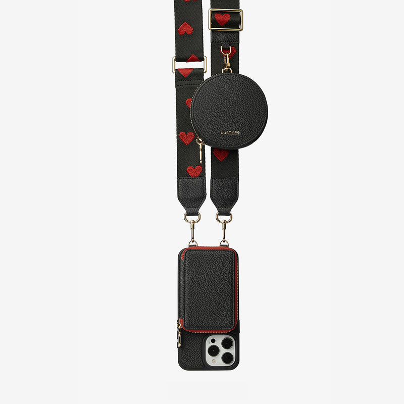 Vivid Kit- Webbing Crossbody Phone Case Round Pouch Set-Mobile Phone Cases-Custype