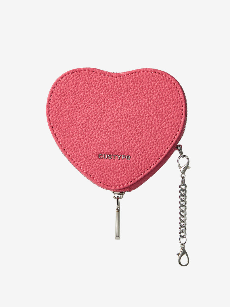 Silver Edge Kit- Detachable Heart Pouch-Mobile Phone Accessories-AIRPODS & LIPSTICK POUCH-Peach Pink-Custype