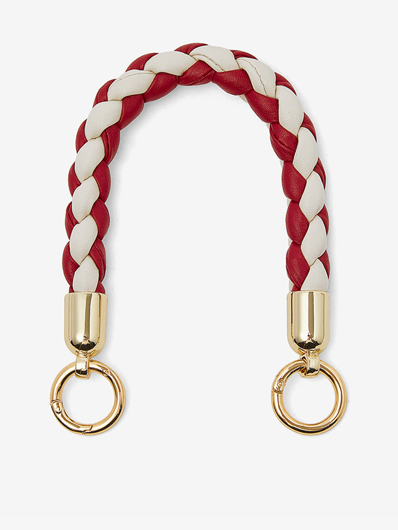 Double Ring Braided Phone Case Wrist Strap-Mobile Phone Accessories-PHONE CASE ACCESSORIES-Beige-Custype