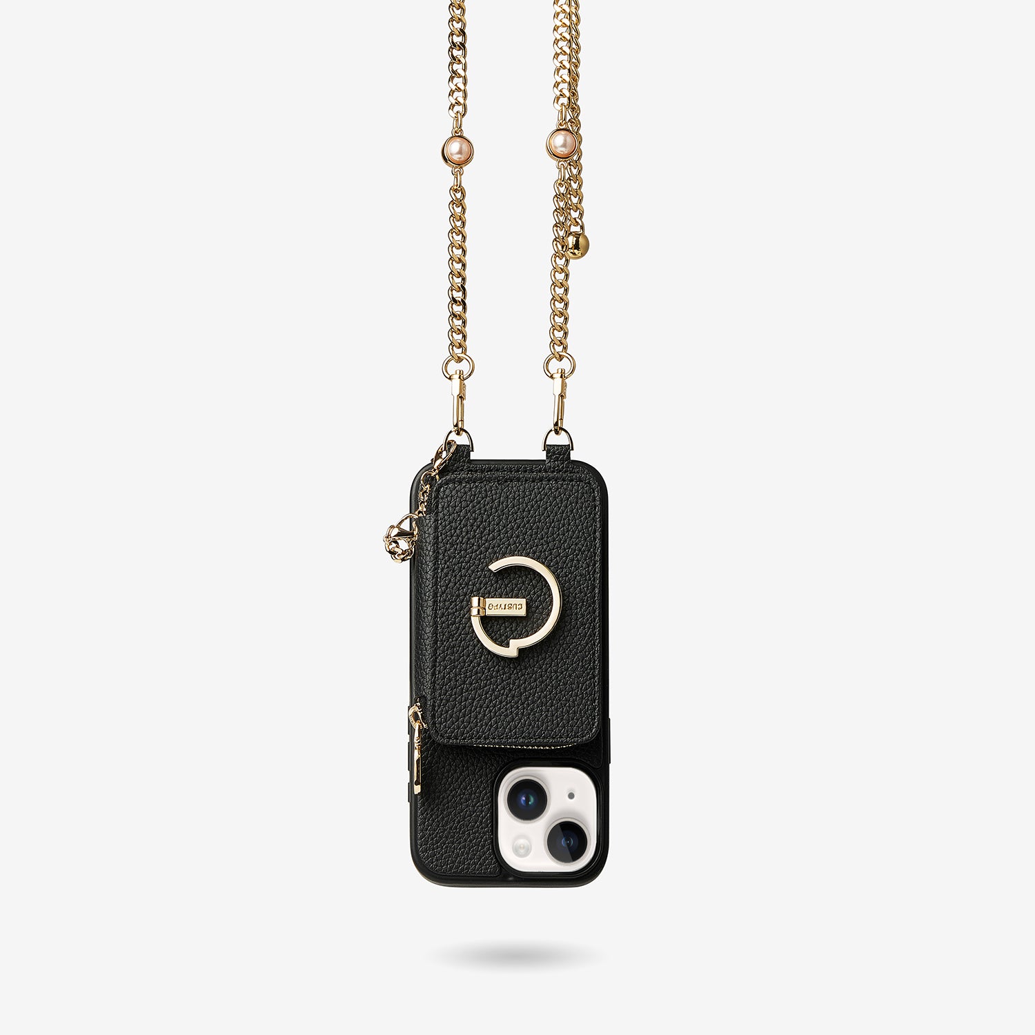 iPhone 13 Case with Stand and Adjustable Crossbody Chain - Custype