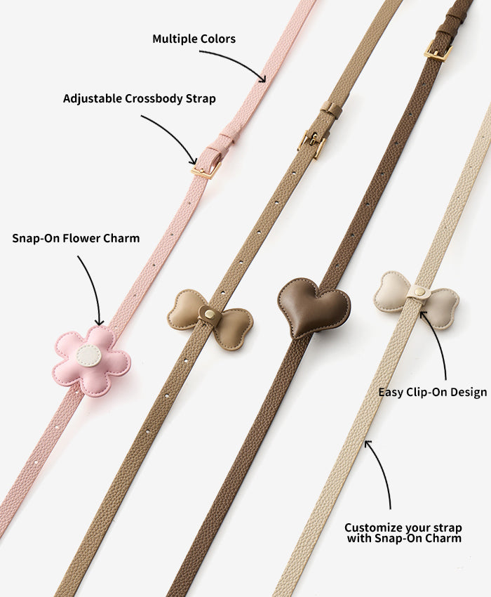 Crossbody Strap with Detachable Charms Features