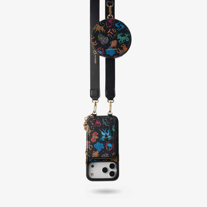 Custype Designer Crossbody Phone Case with Straps Card Holder Art Theme, Zodiac / iPhone 13 Pro Max Custype Designer Crossbody Phone Case with Straps Card Holder Art Theme, Zodiac / iPhone 13 Pro Max