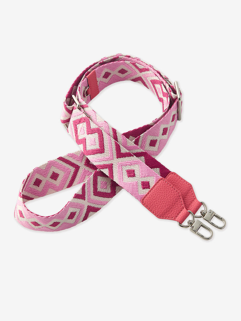 Silver Edge Kit- Adjustable Webbing Shoulder Strap-Mobile Phone Accessories-PHONE CASE ACCESSORIES-Pink Rhombus-Custype