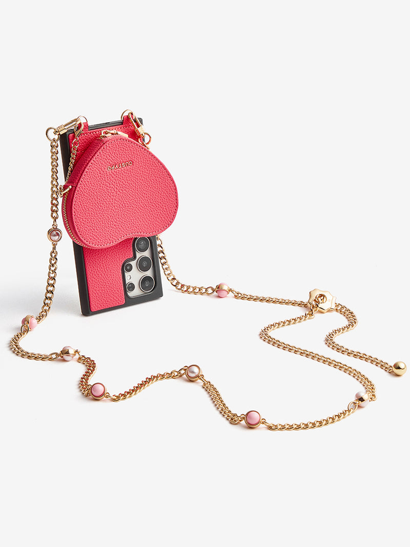 Heart Mate Kit- Samsung Galaxy Magnetic Wallet Case with Body Strap-Mobile Phone Cases-DETACHABLE WALLET & WIRELESS CHARGING-Green-Samsung S25 Ultra-Custype