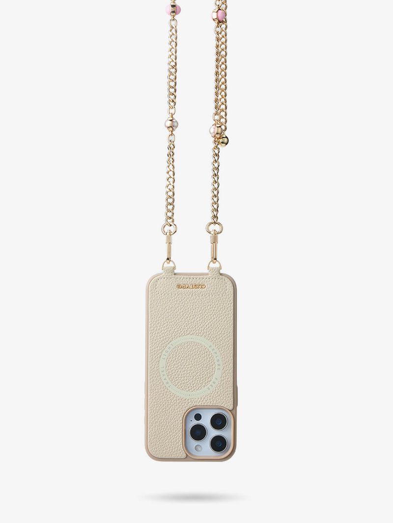 Sleek Design Kit- Magnetic Phone Case with Pearl Chain-Mobile Phone Cases-DETACHABLE WALLET & ROUND POUCH-Custype